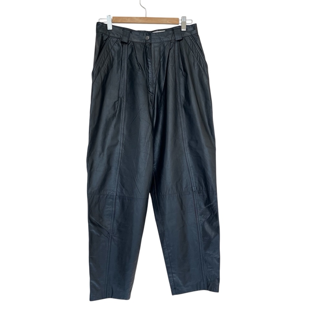 Vintage Charles Klein Leather High Rise Trouser Pant
